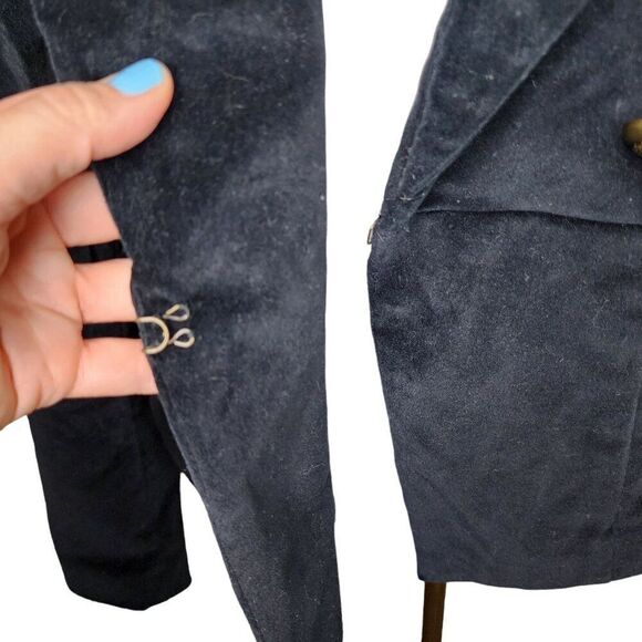 Torrid Velvet Tuxedo Jacket Womens SIze 2 Black Military Gold Buttons - Picture 2 of 8